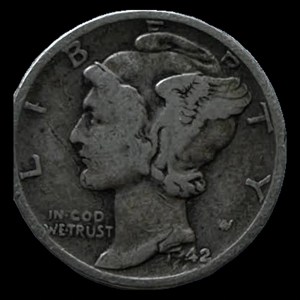 1942 Mercury Dime: Die Crack