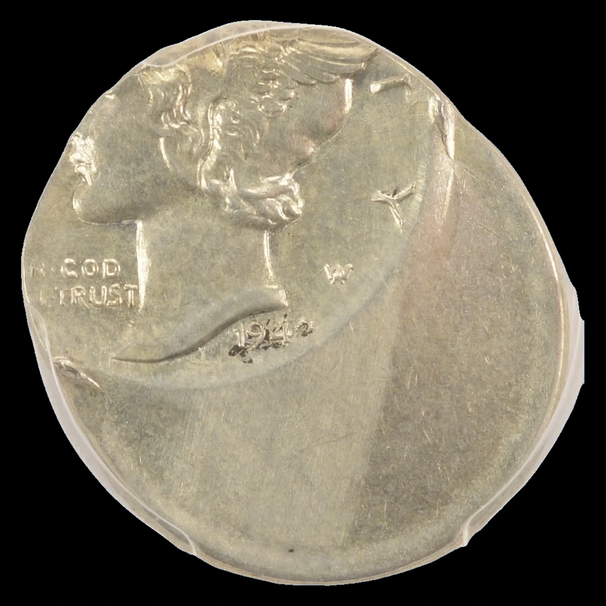1942 Mercury Dime: Off-Center Strike