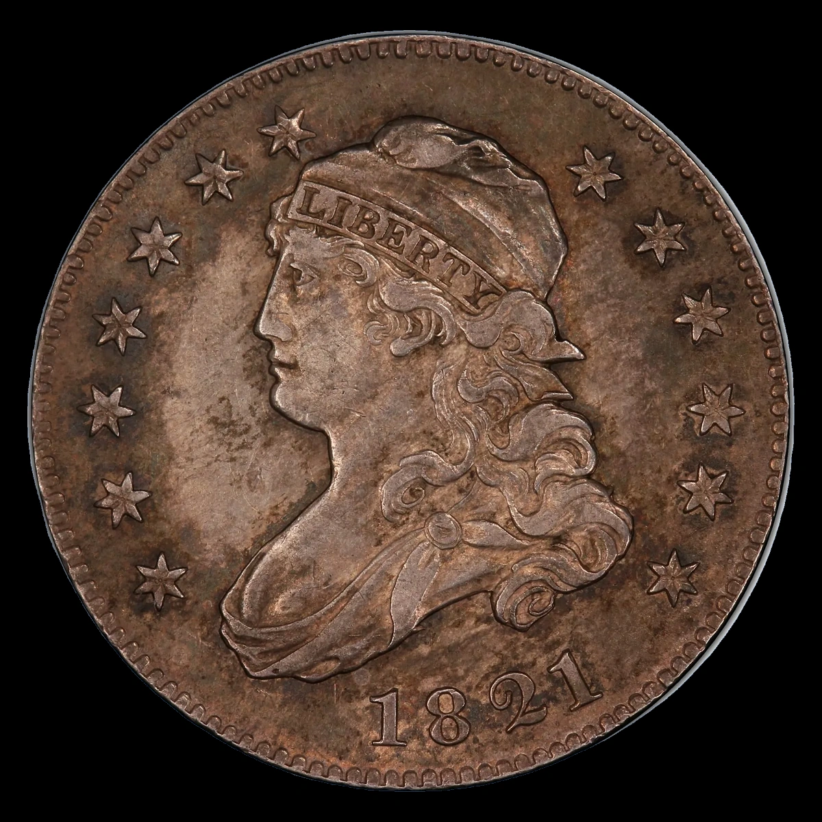 1821 Capped Bust Quarter: Die Crack
