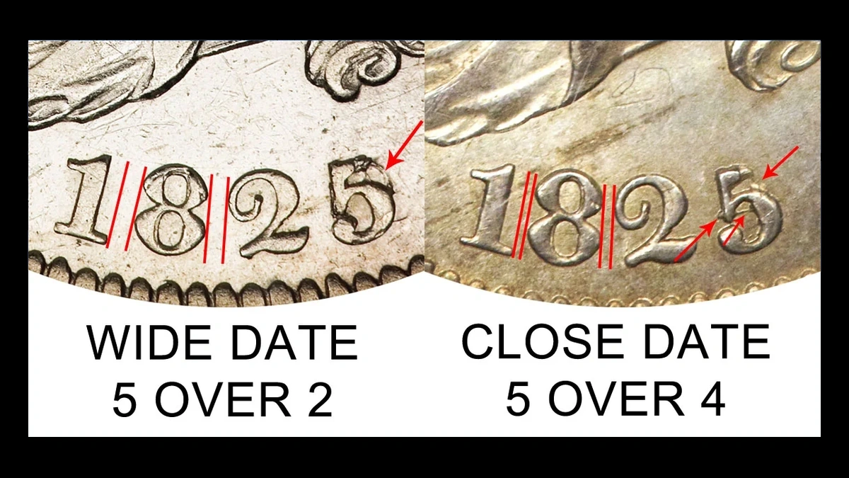 1825 Capped Bust Quarter: Overdate