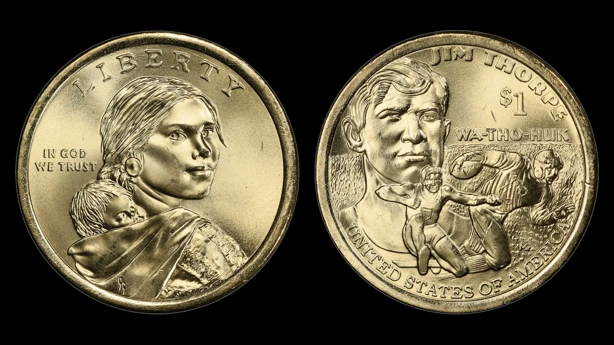 2018-P Pos.A Sacagawea Dollar, obverse and reverse