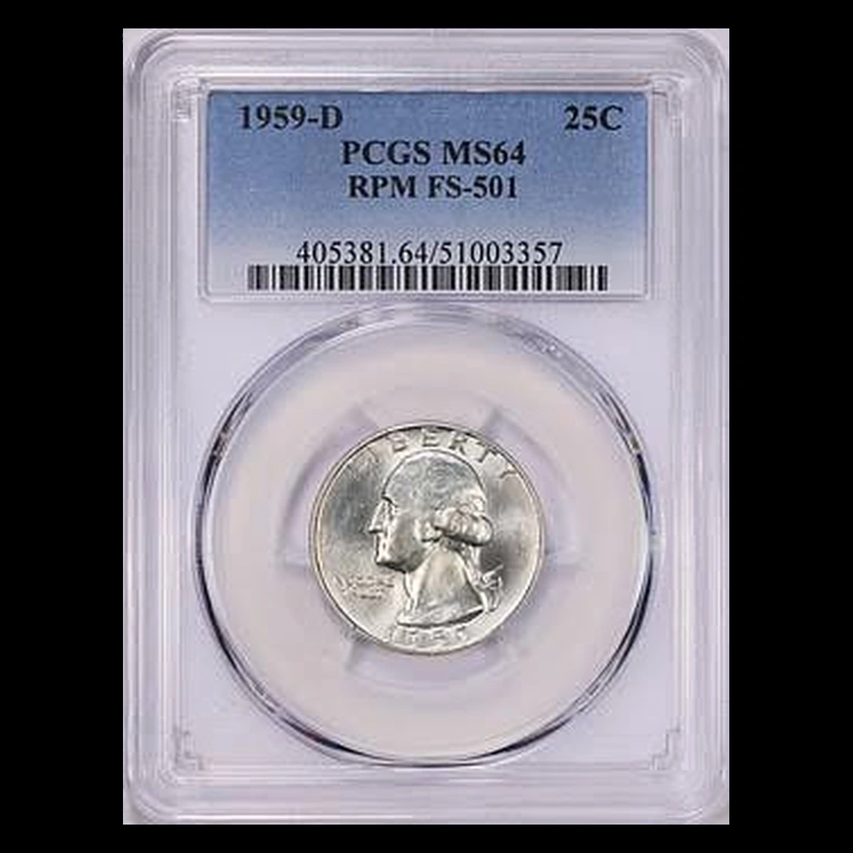 1959 Washington Quarter: Repunched Mintmark