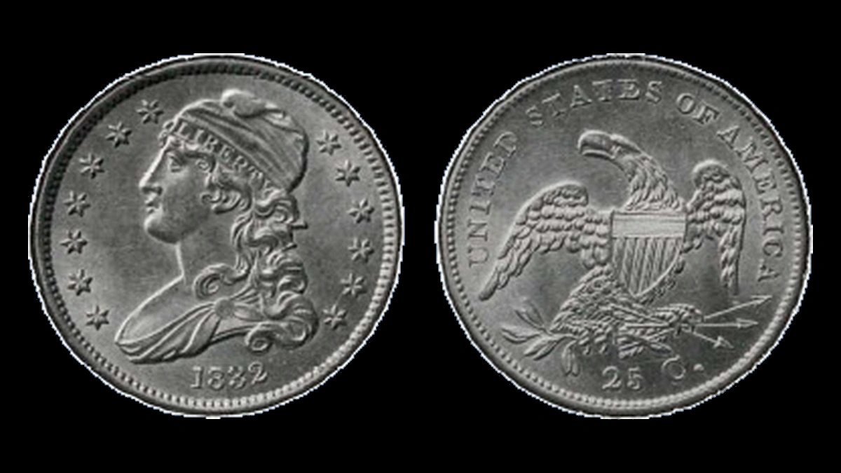 1832 Capped Bust Quarter: Die Crack