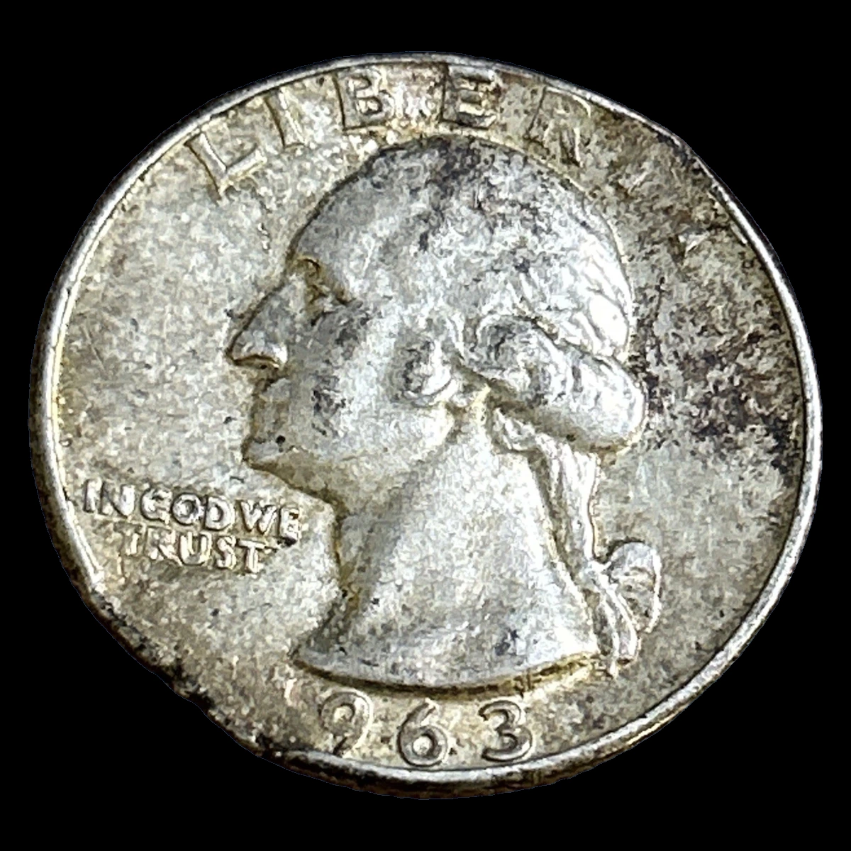 1963 Washington Quarter: Clipped Planchet