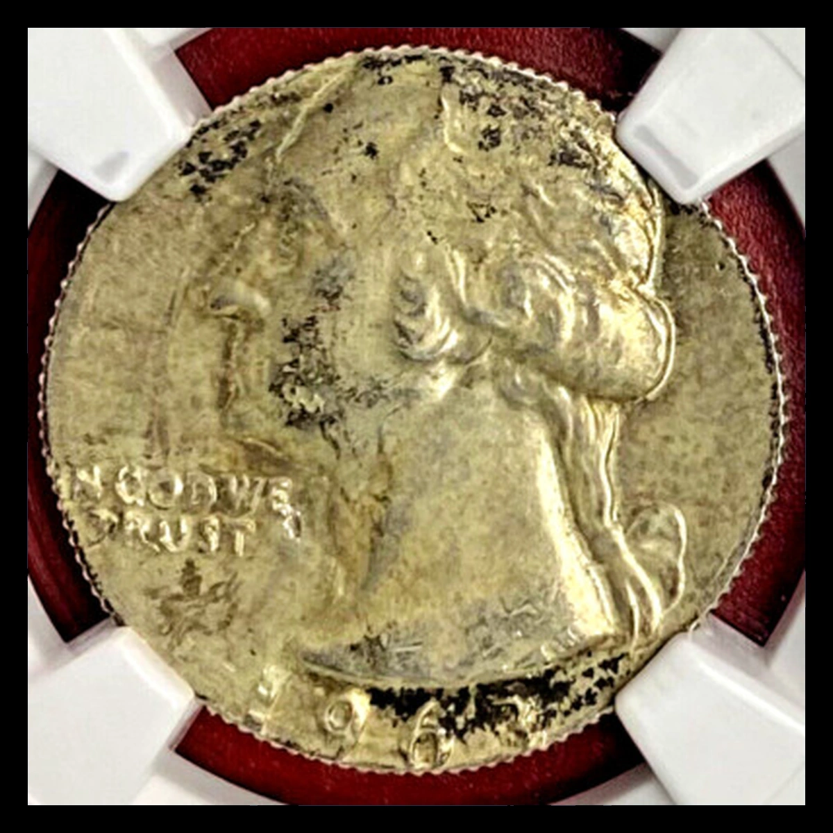 1963 Washington Quarter: Overstrike / Double Denomination
