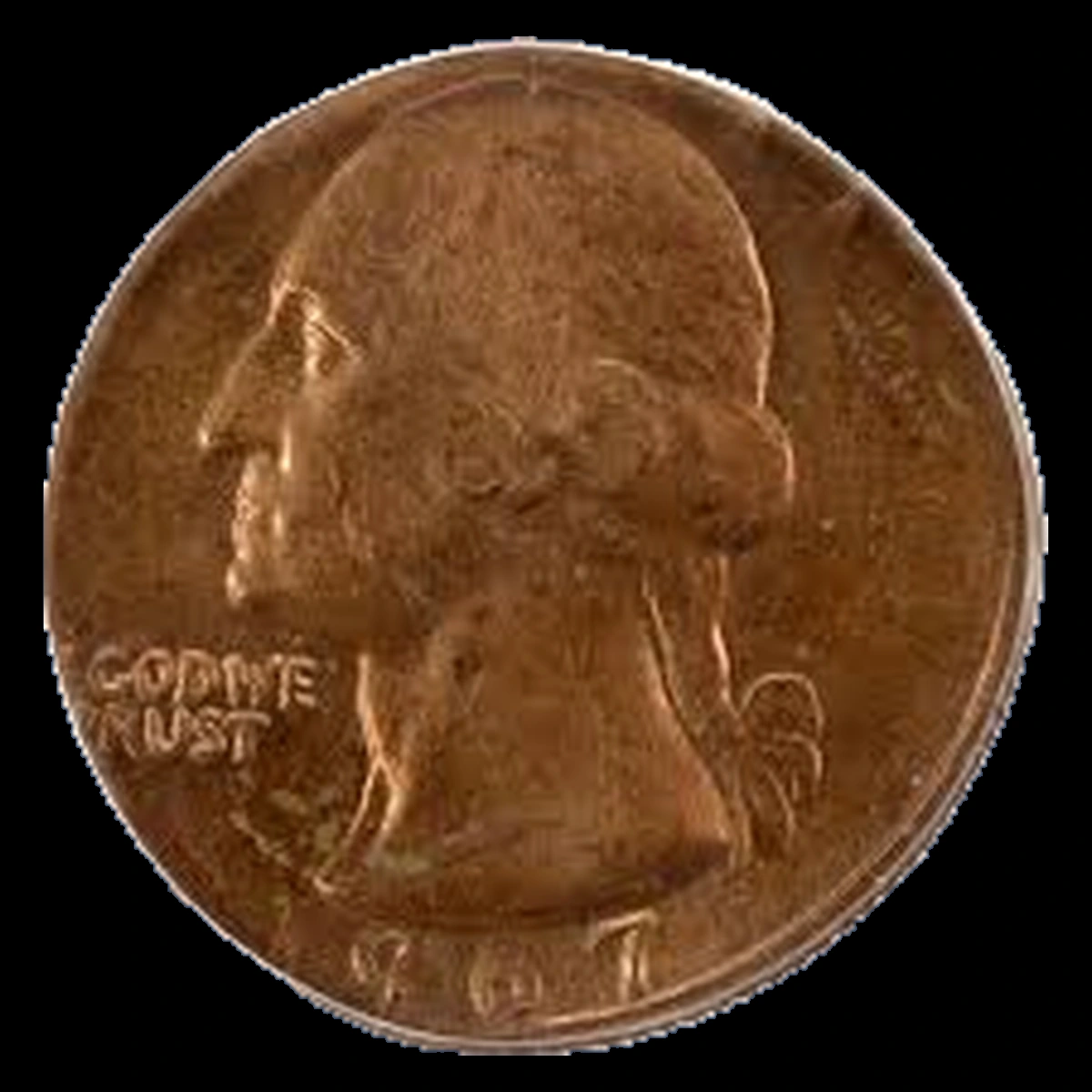 1967 Washington Quarter: Struck on a Cent Planchet