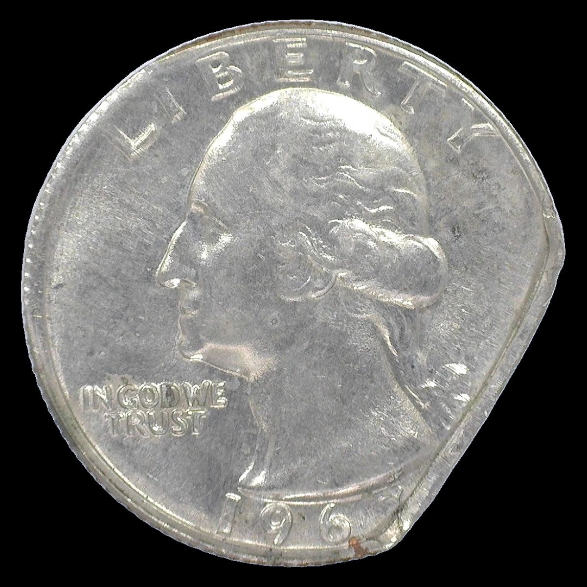 1967 Washington Quarter: Clipped Planchet
