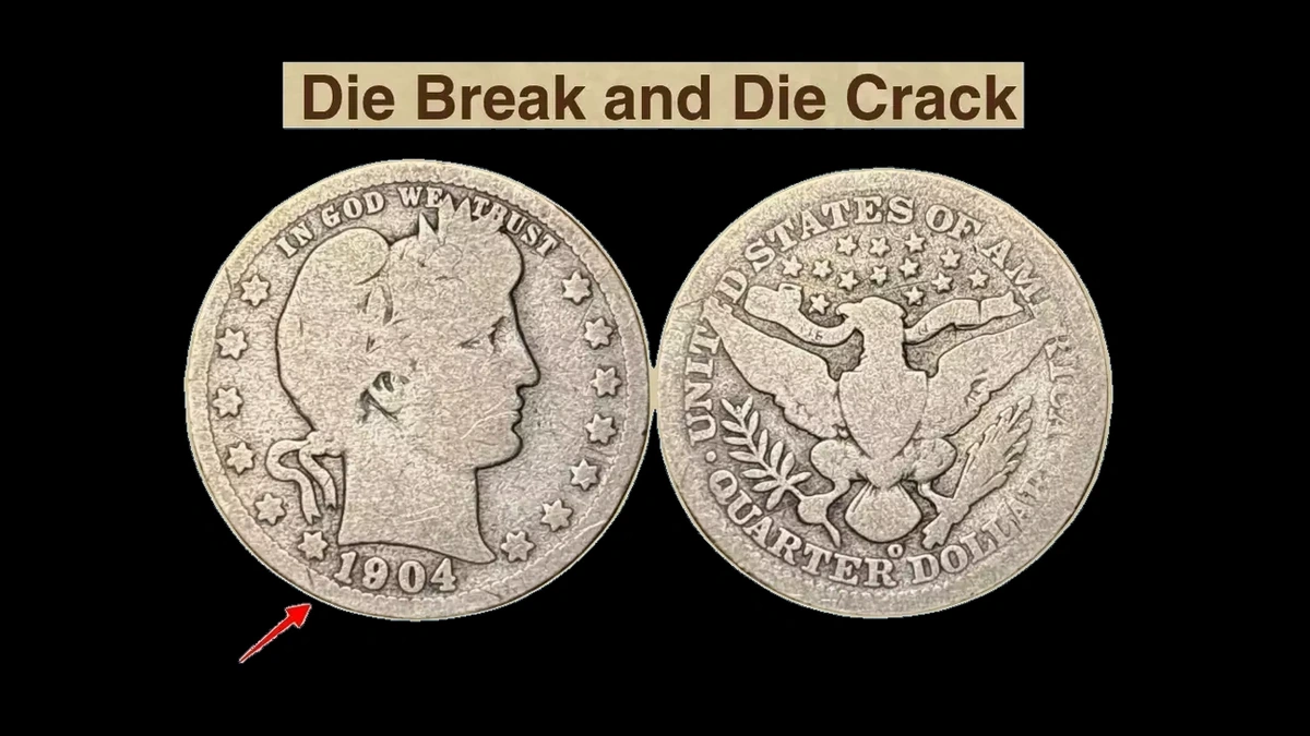1904 Quarter Errors — error coin photographs