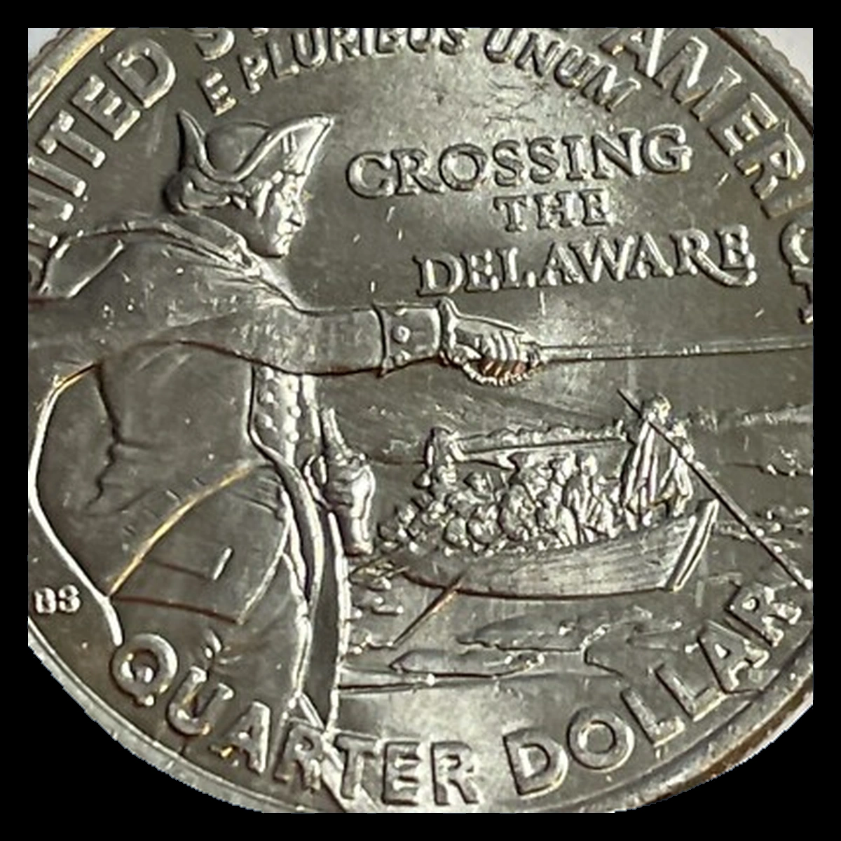 2021 Washington Crossing the Delaware Quarters: Die Gouge