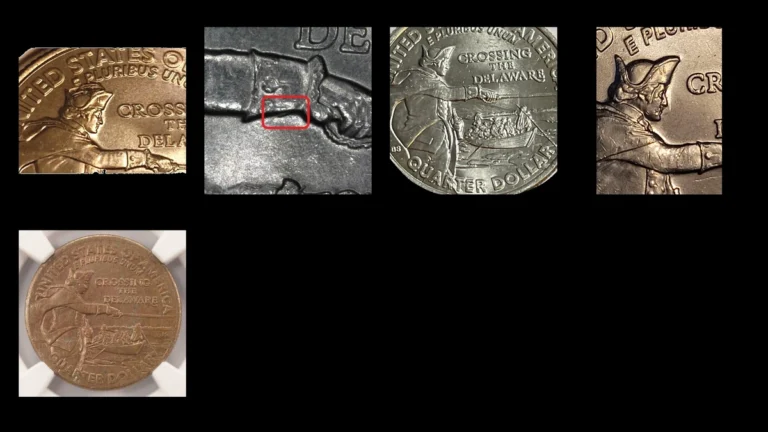 2021 Crossing the Delaware Quarter Errors — error coin photographs