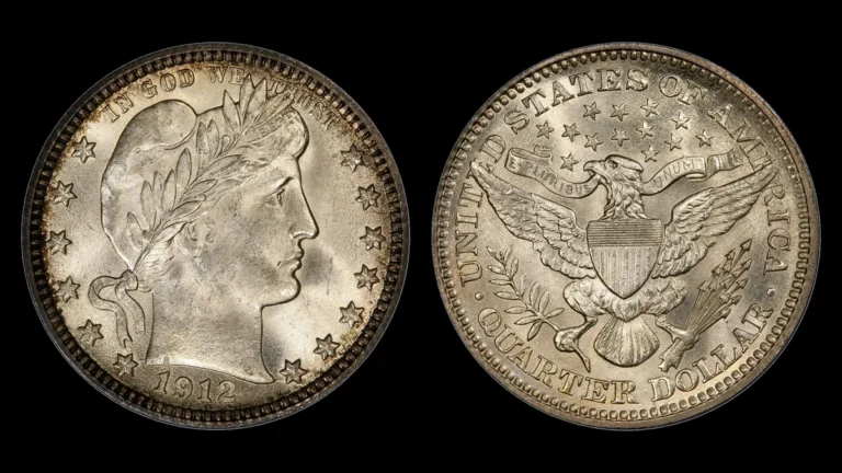 1912 Barber Quarter, obverse and reverse