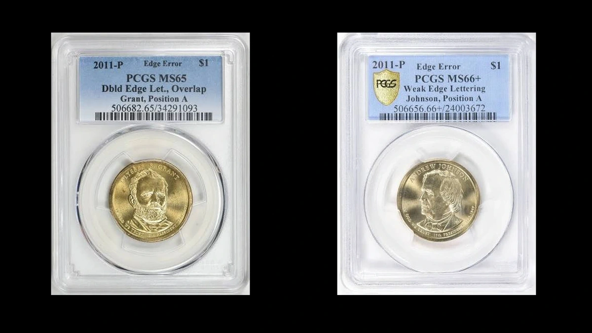 2011 Presidential Dollar Errors — error coin photographs