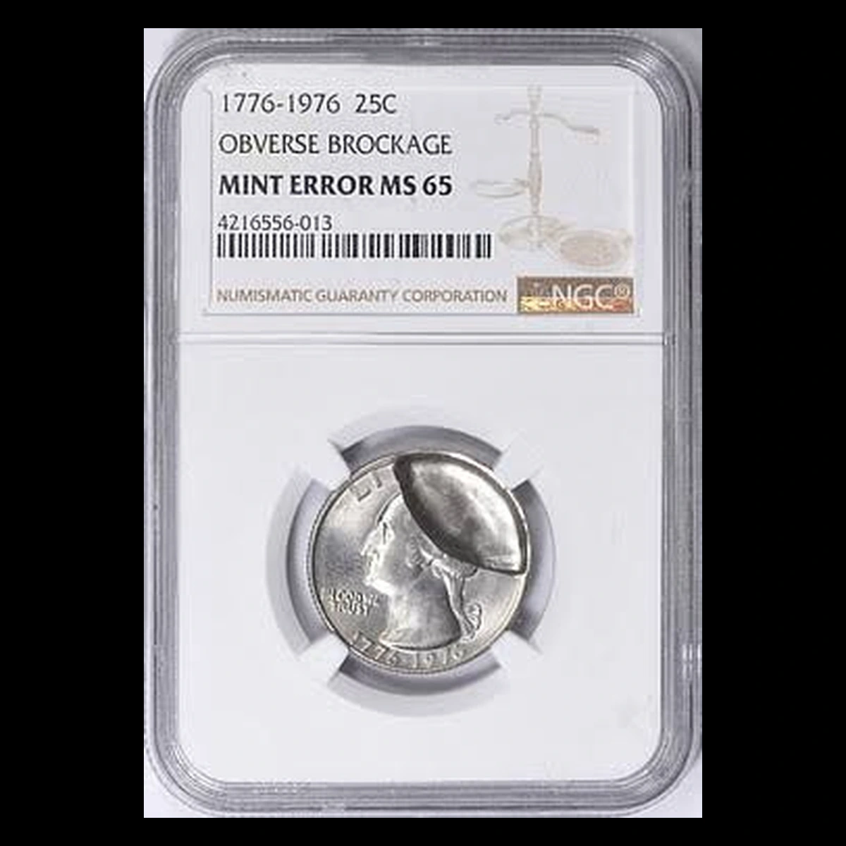 1976 Washington Quarter: Brockage