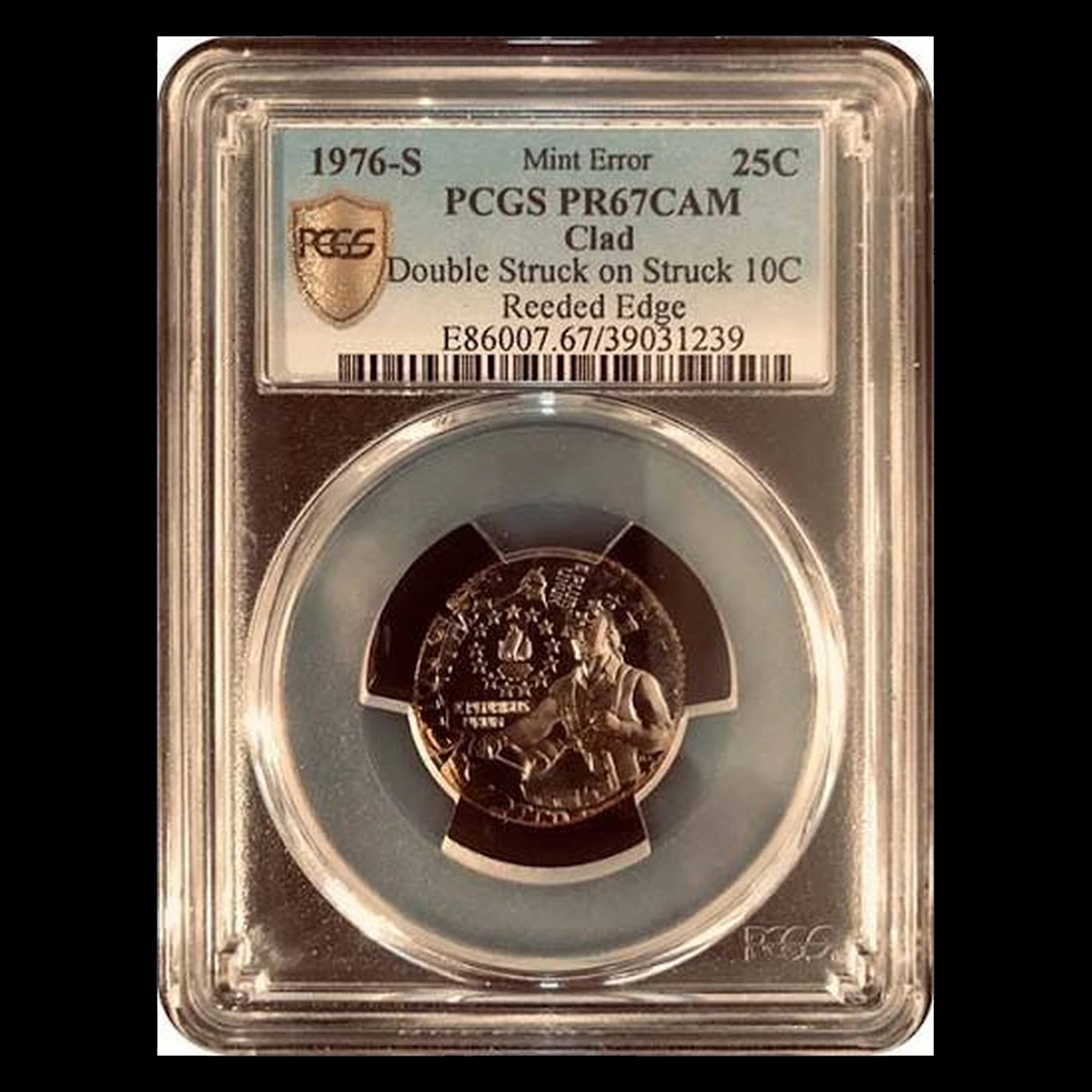 1976 Washington Quarter: Quarter Struck Over a Dime