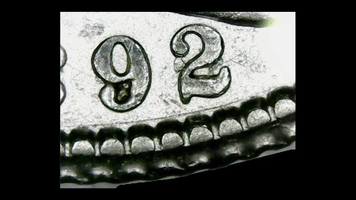 1892 Barber Quarter: Repunched Date