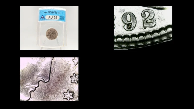 1892 Quarter Errors — error coin photographs