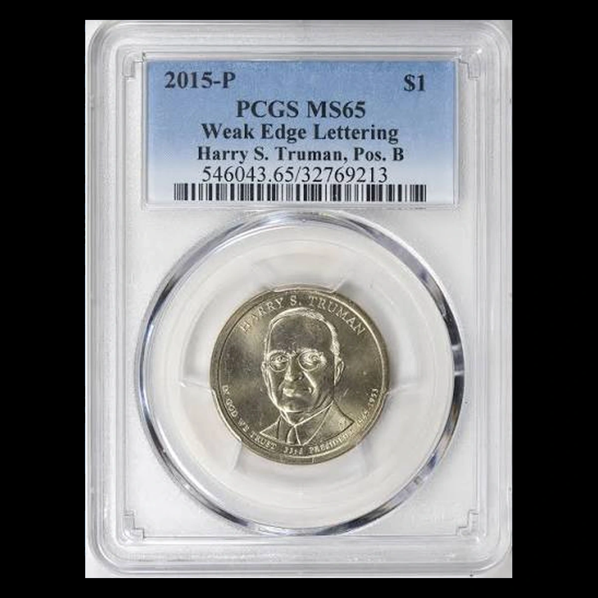 2015 Presidential Dollar: Weak / Partial Edge Lettering