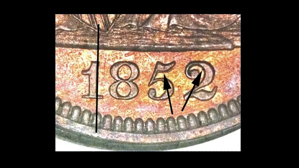 1852 Quarter Errors — error coin photographs