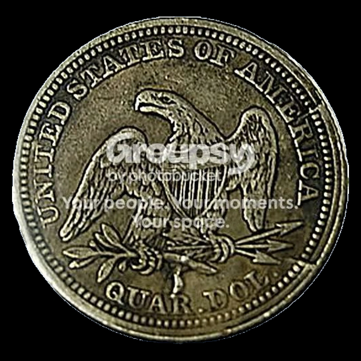 1856 Liberty Seated Quarter: Misaligned Die