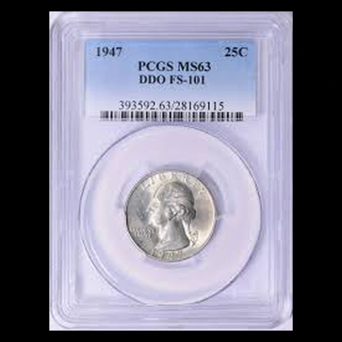 1947 Washington Quarter: Doubled Die Obverse