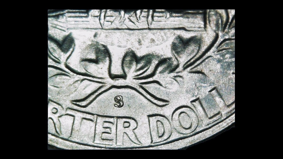 1947 Washington Quarter: Repunched Mintmark