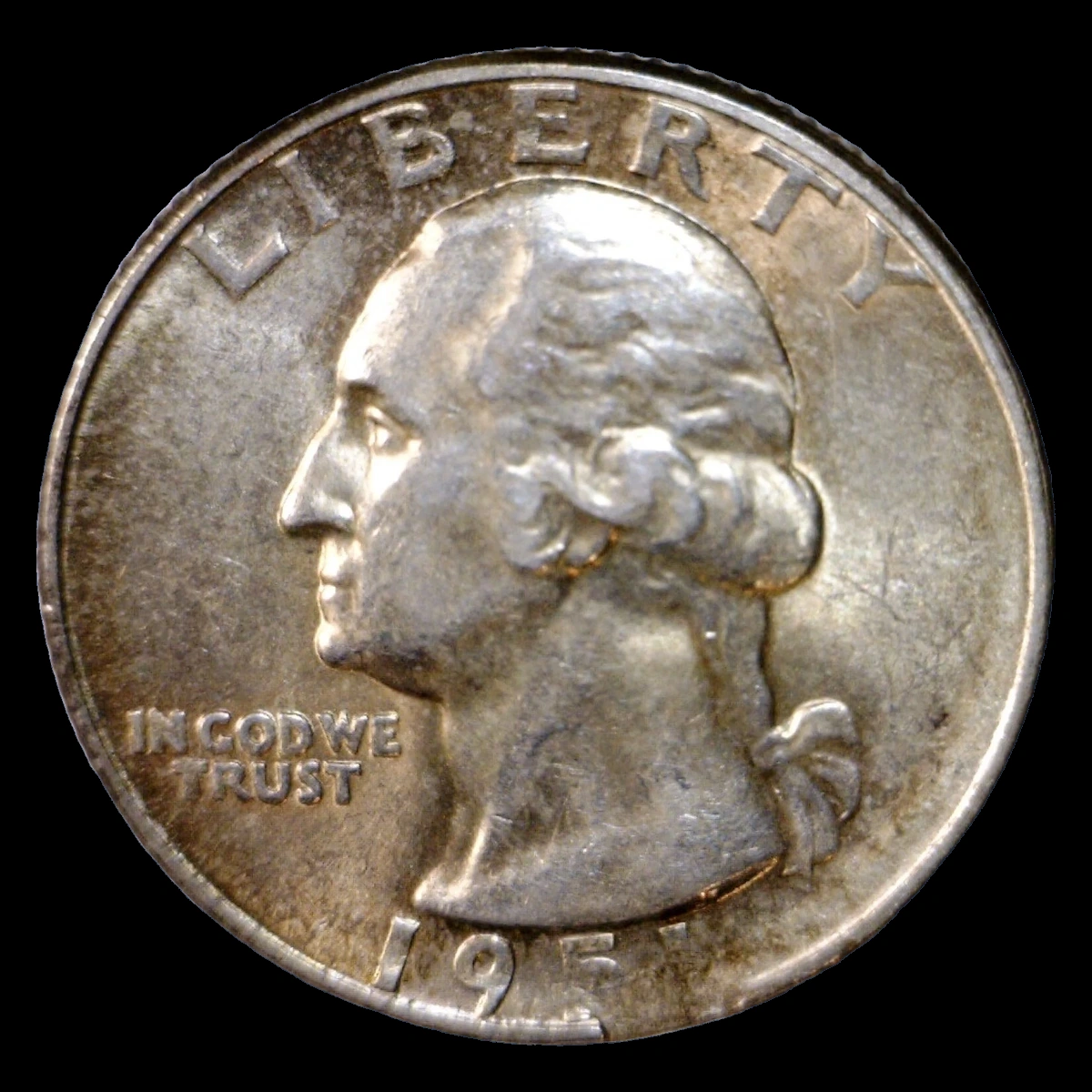 1951 Washington Quarter: Clipped Planchet