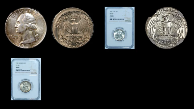 1951 Quarter Errors — error coin photographs