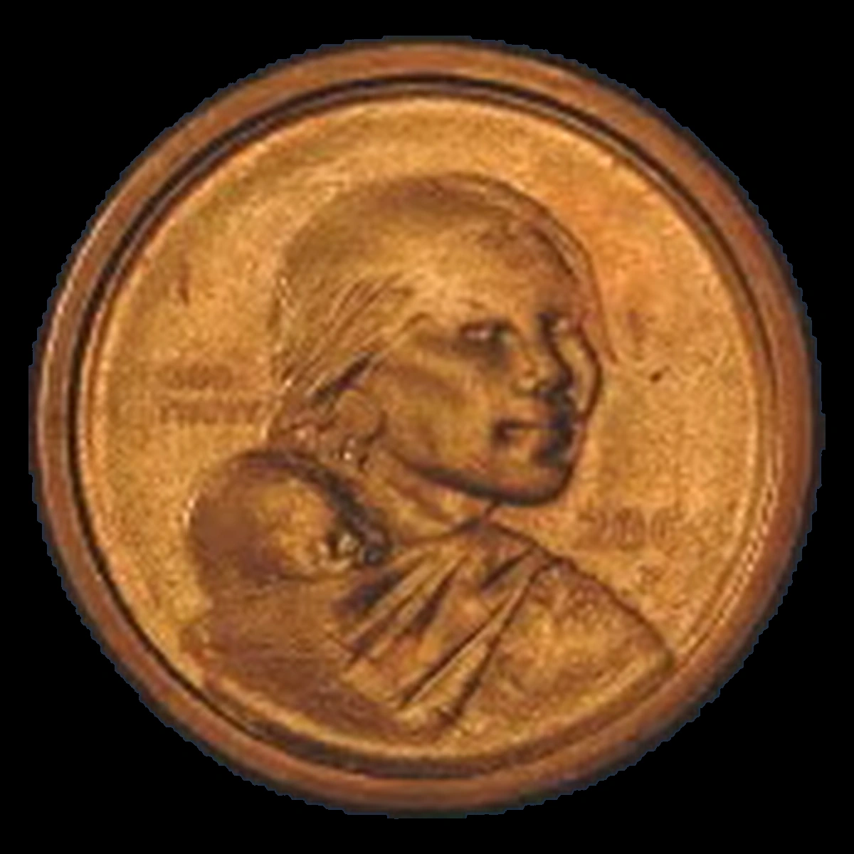 2000 Sacagawea Dollar: Struck Through