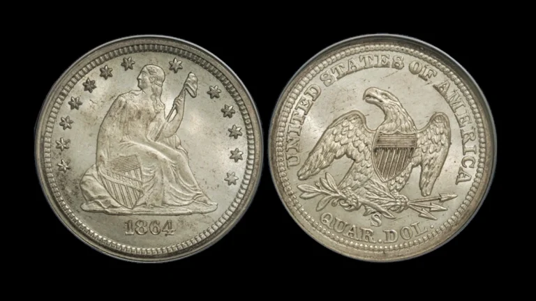 1864 Quarter Errors — error coin photographs
