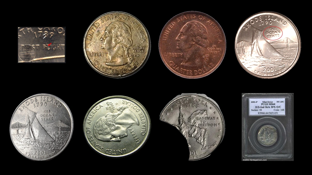 2001 Quarter Errors — error coin photographs