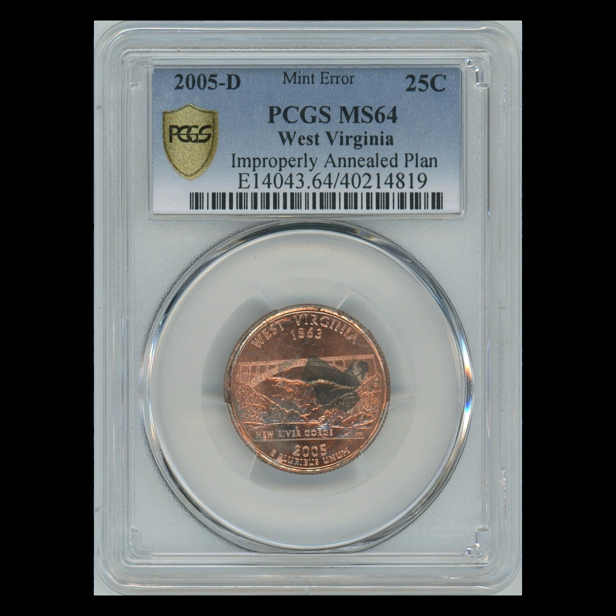 2005 Washington 50 States Quarters: Annealing Error
