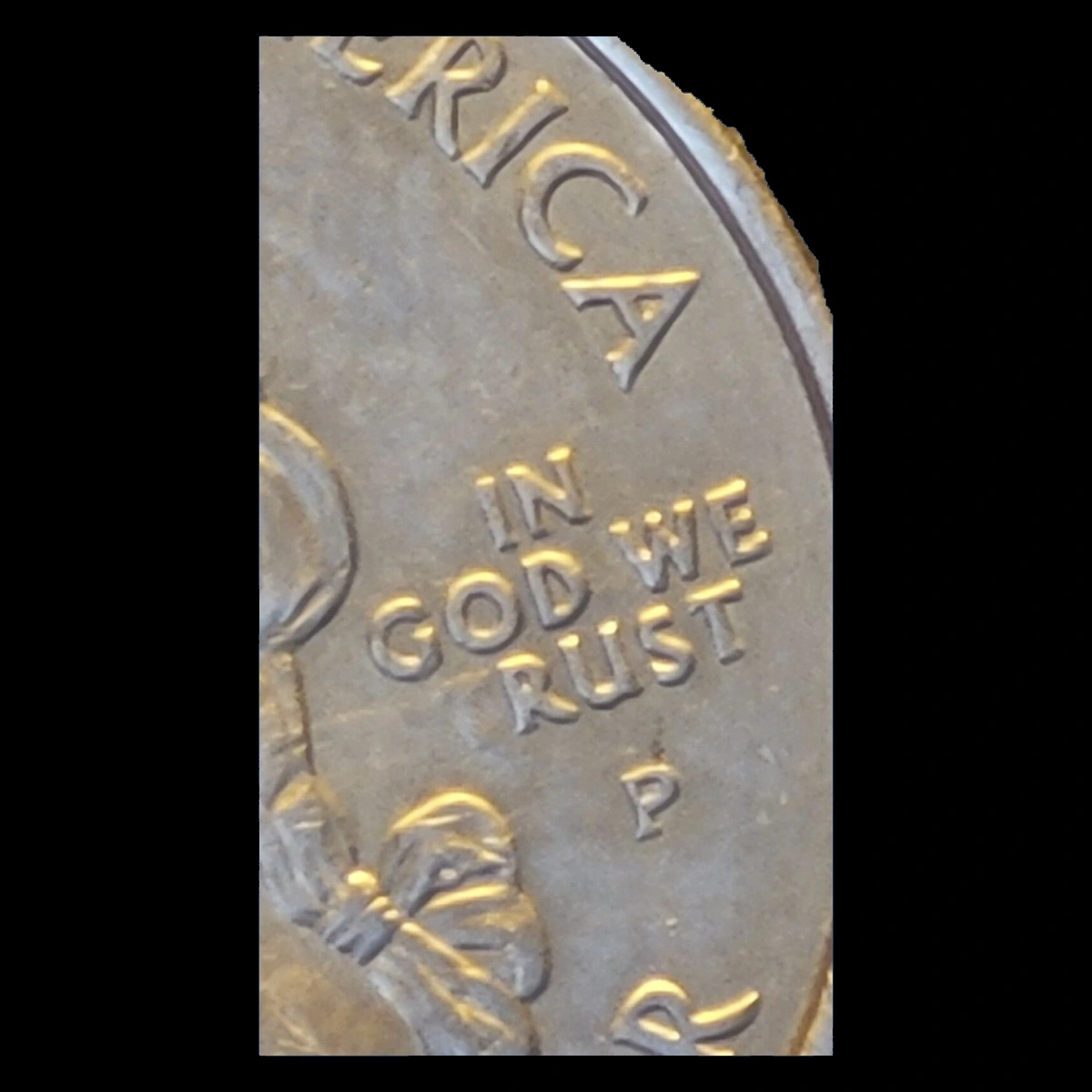 2005 Quarter: Kansas “In God We Rust” Grease-Filled Die
