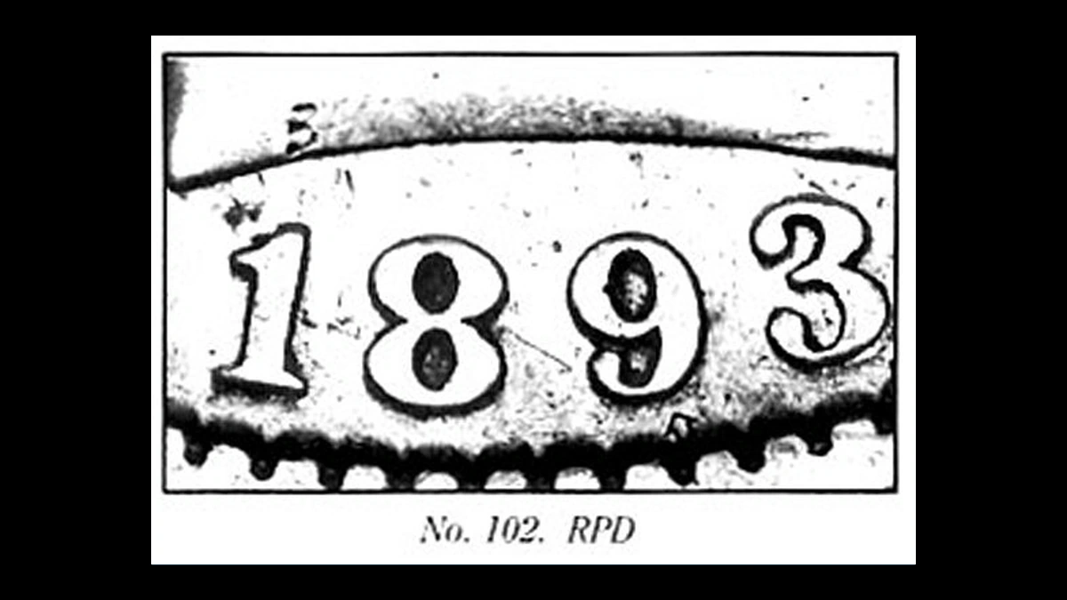 1893 Barber Quarter: Repunched Date