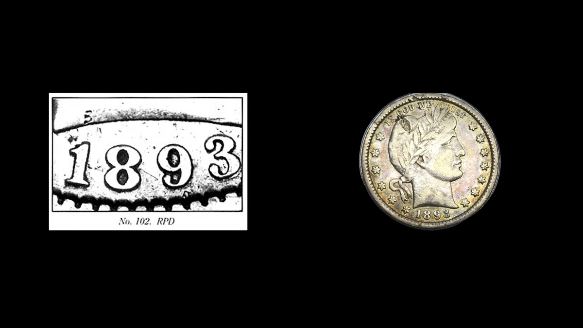 1893 Quarter Errors — error coin photographs