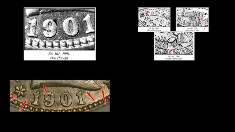 1901 Quarter Errors — error coin photographs