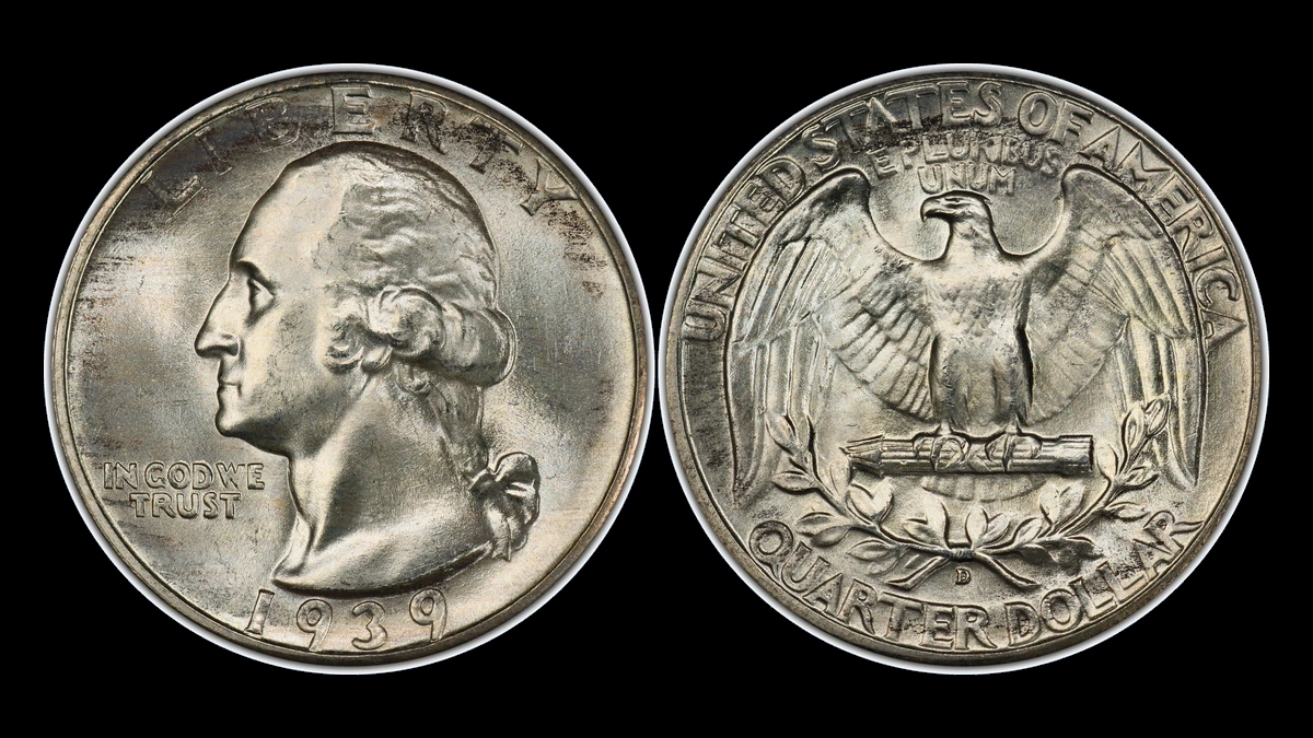 1939 Washington Quarter: D over S Mintmark