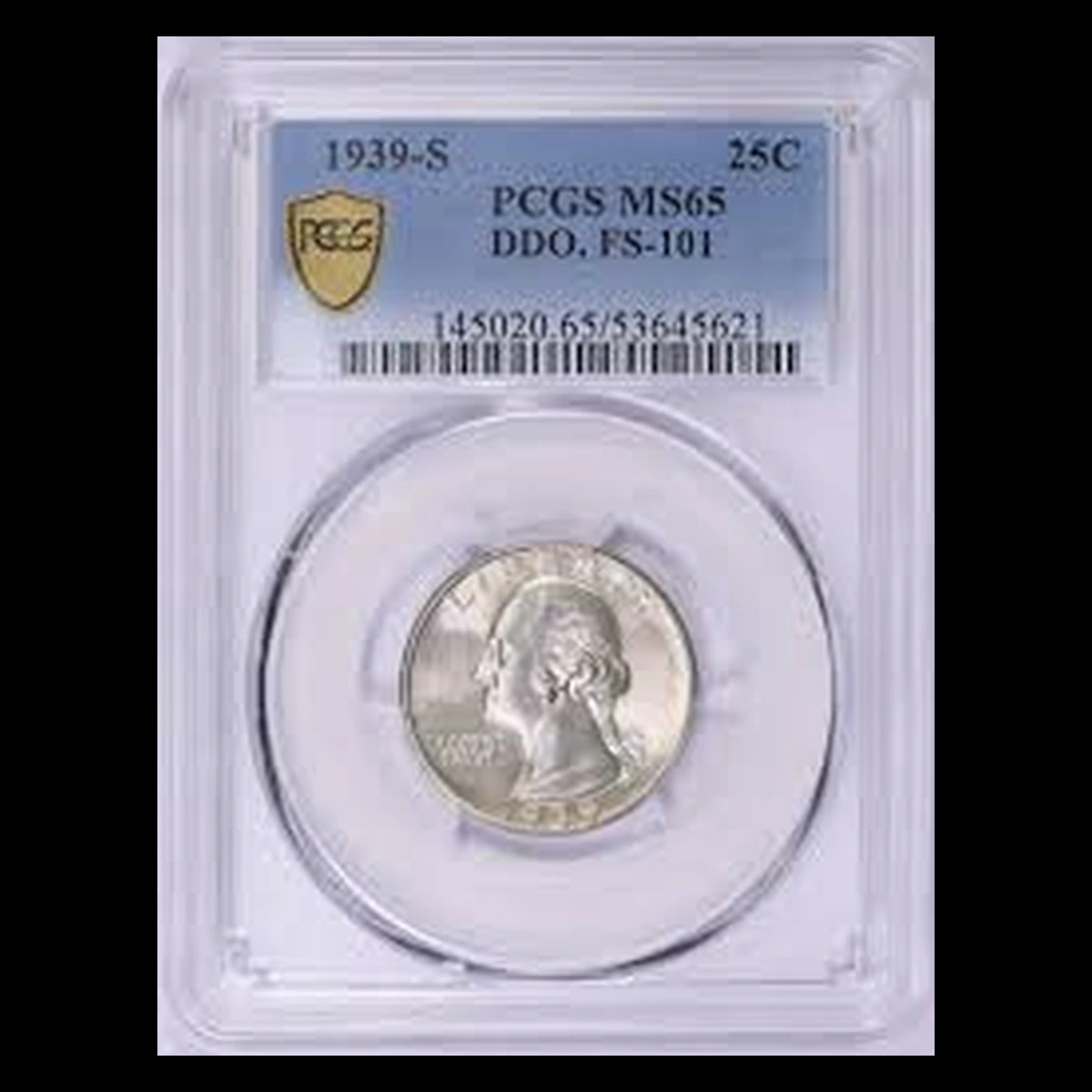1939 Washington Quarter: Doubled Die Obverse