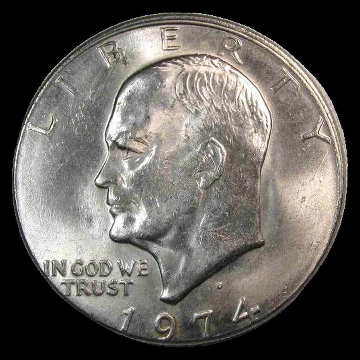 1974 Eisenhower Dollar: Misaligned Die