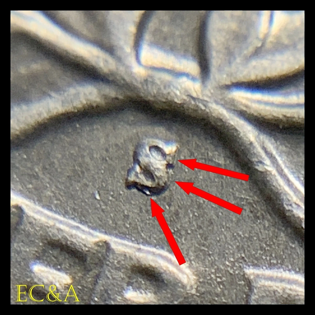 1943 Washington Quarter: Repunched Mintmark