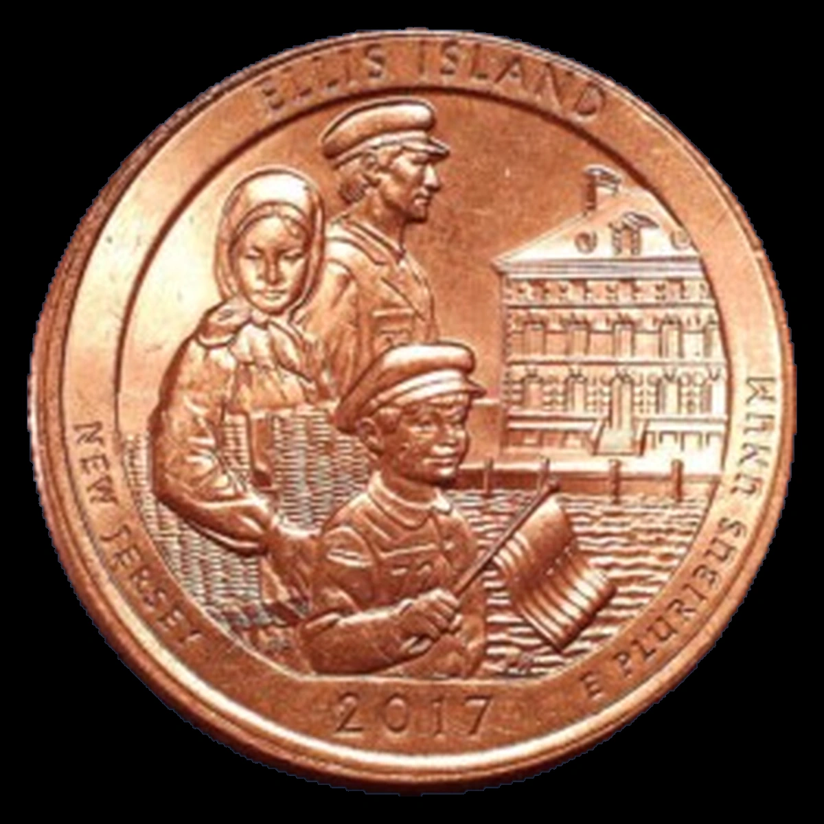 2017 Quarter: Ellis Island — Misaligned Die