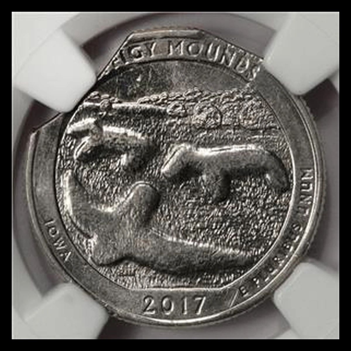 2017 Quarter: Effigy Mounds — Clipped Planchet