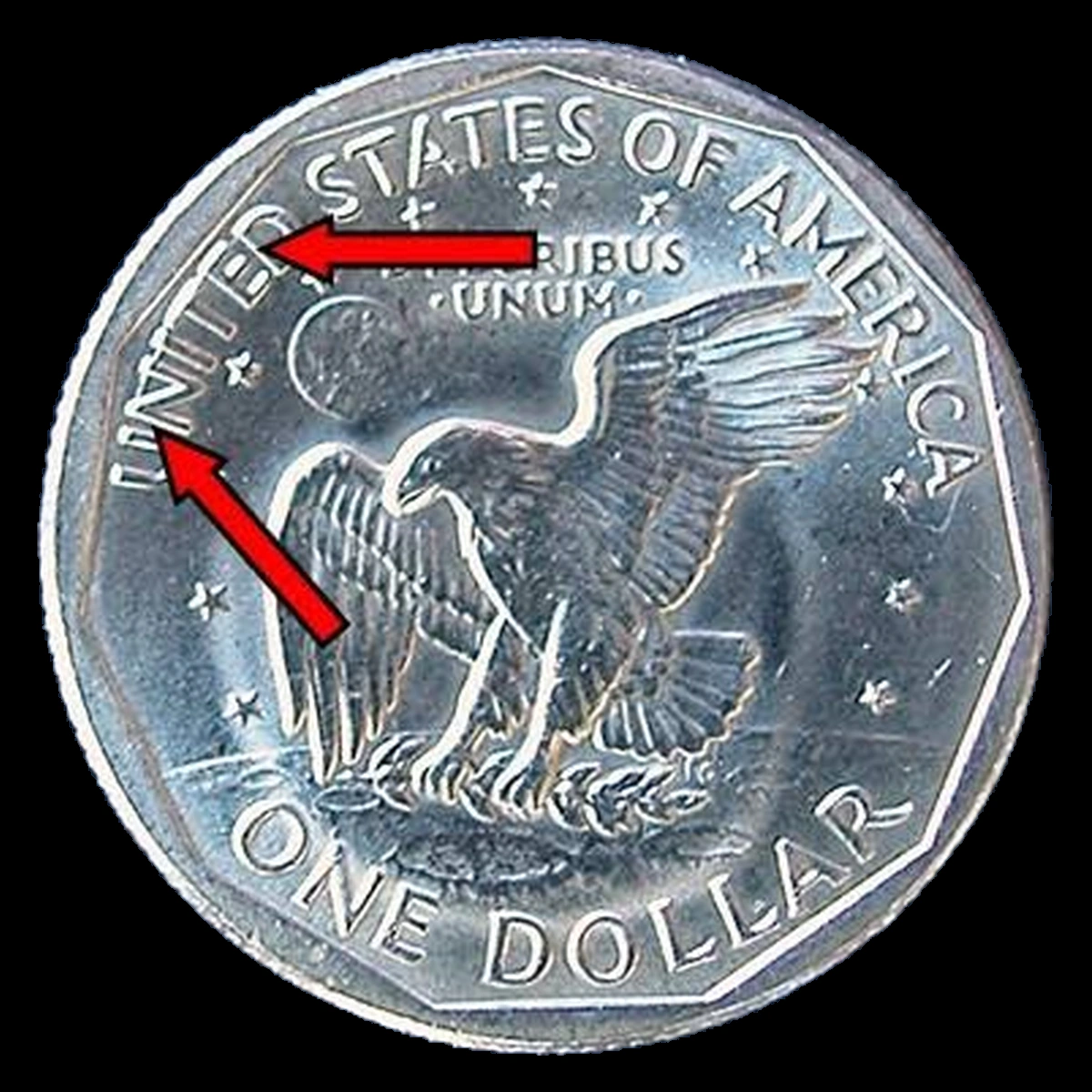 1979 Susan B. Anthony Dollar: Die Crack