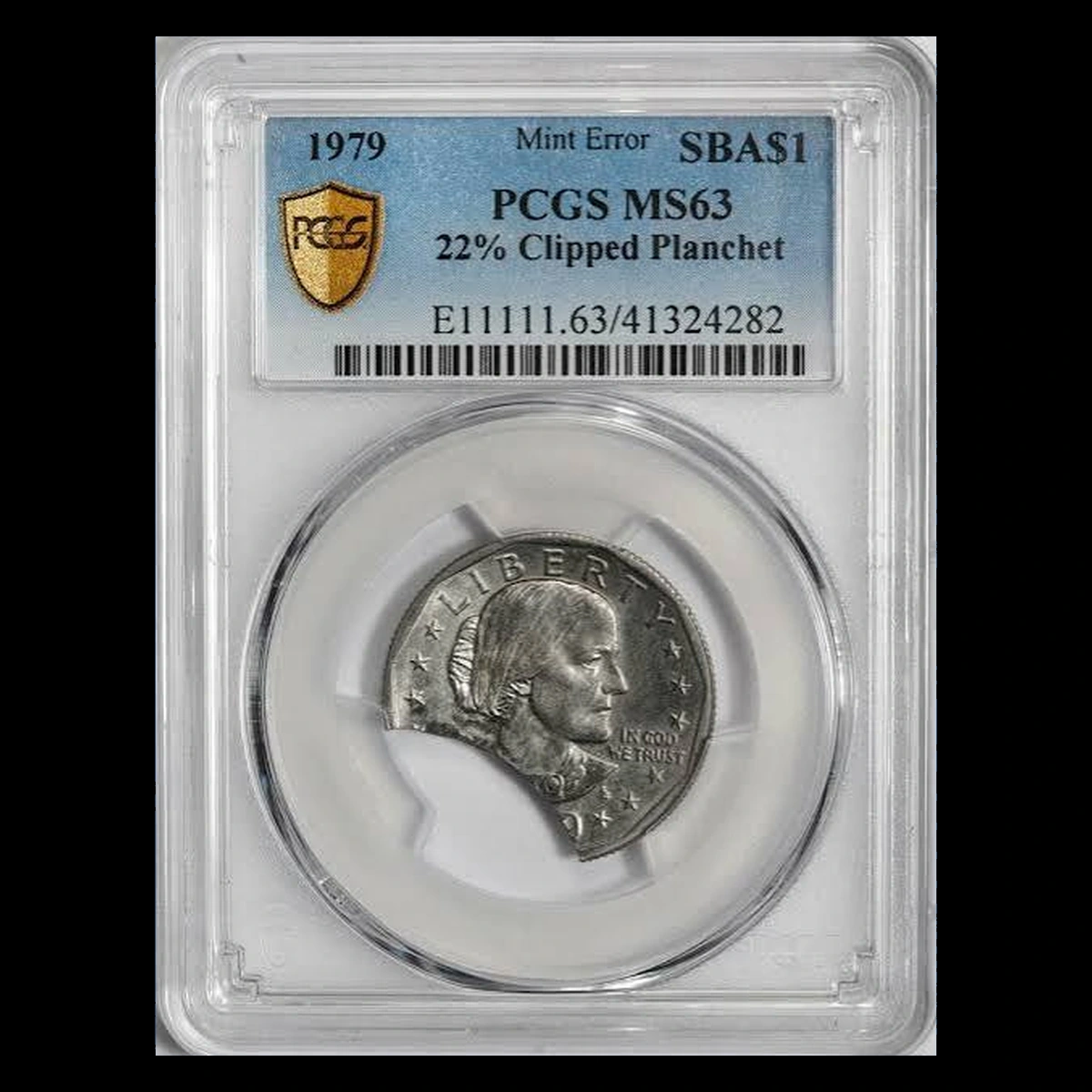 1979 Susan B. Anthony Dollar: Clipped Planchet