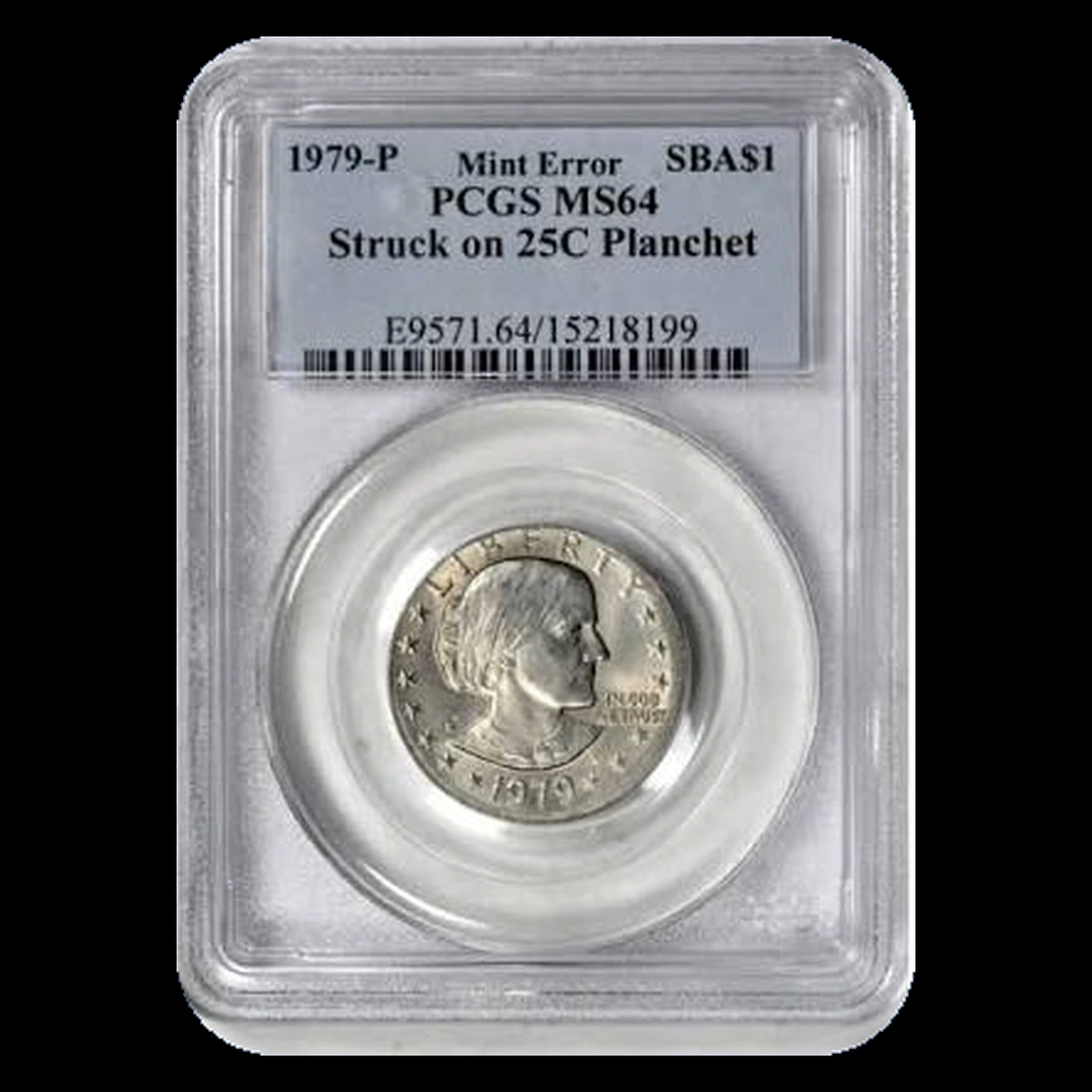 1979 Susan B. Anthony Dollar: Wrong Planchet / Off-Metal Strike