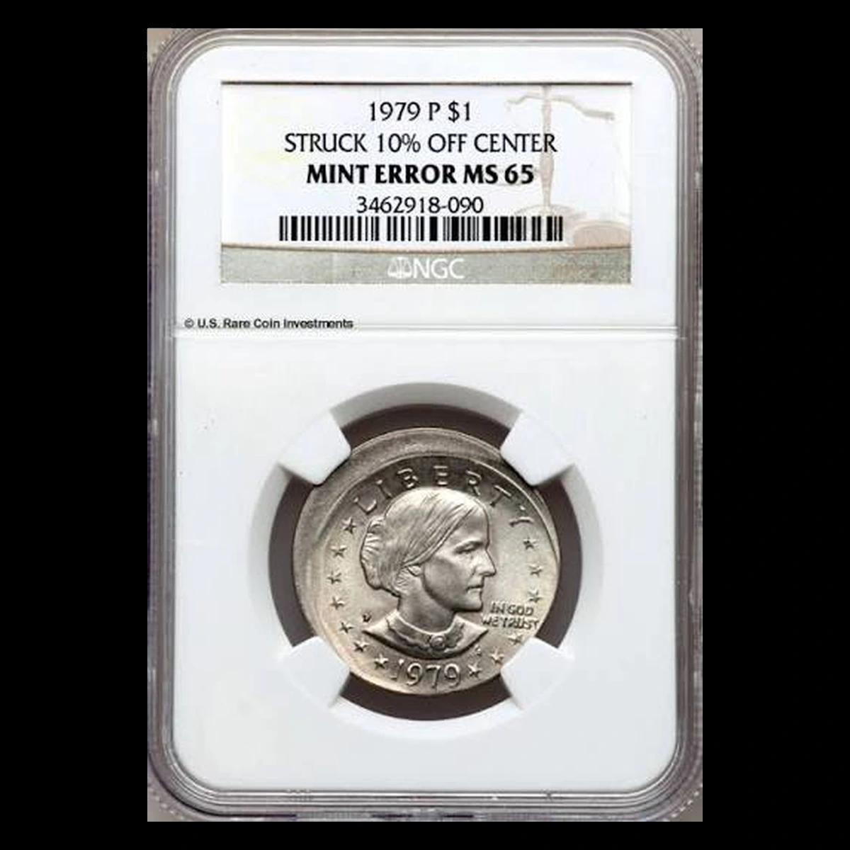 1979 Susan B. Anthony Dollar: Off-Center Strike