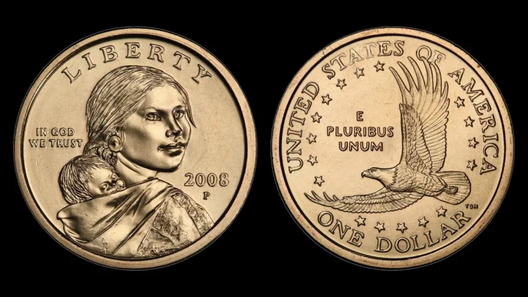2008-P Sacagawea Dollar, obverse and reverse