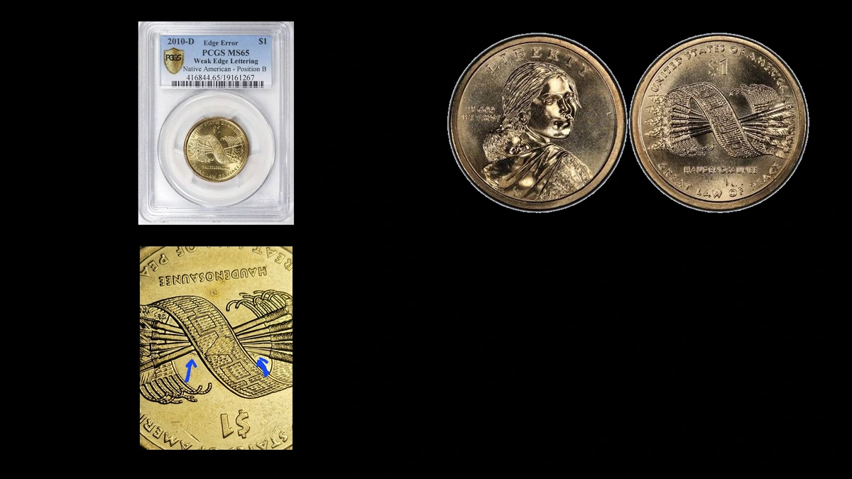 2010 Sacagawea Dollar Errors — error coin photographs