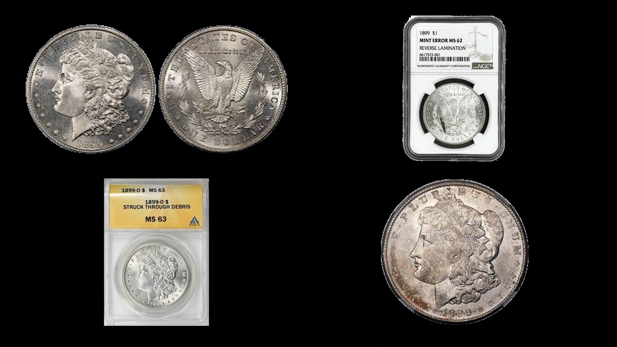 1899 Dollar Errors — error coin photographs