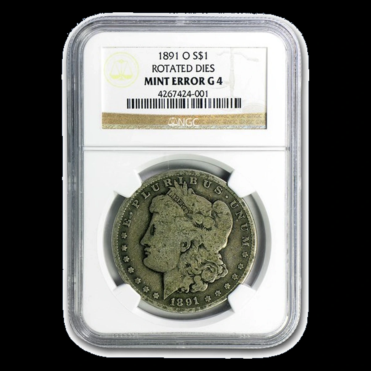 1891 Morgan Silver Dollar: Rotated Dies
