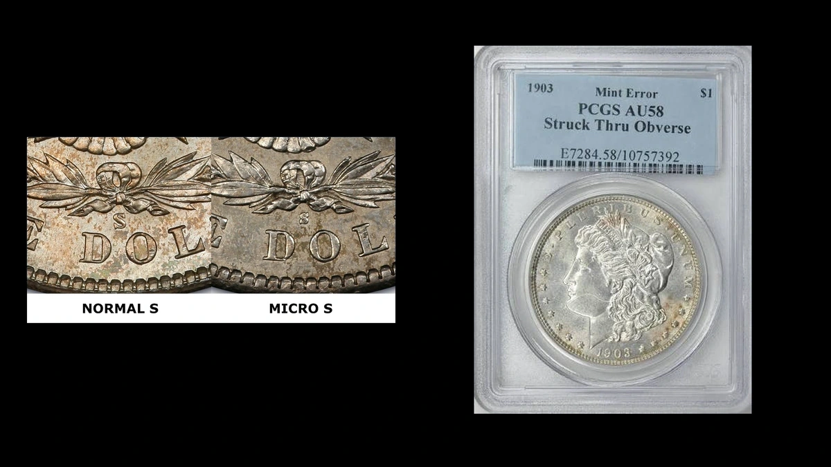 1903 Dollar Errors — error coin photographs